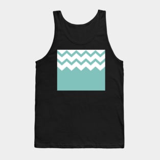 Zigzag geometric pattern - blue and white. Tank Top